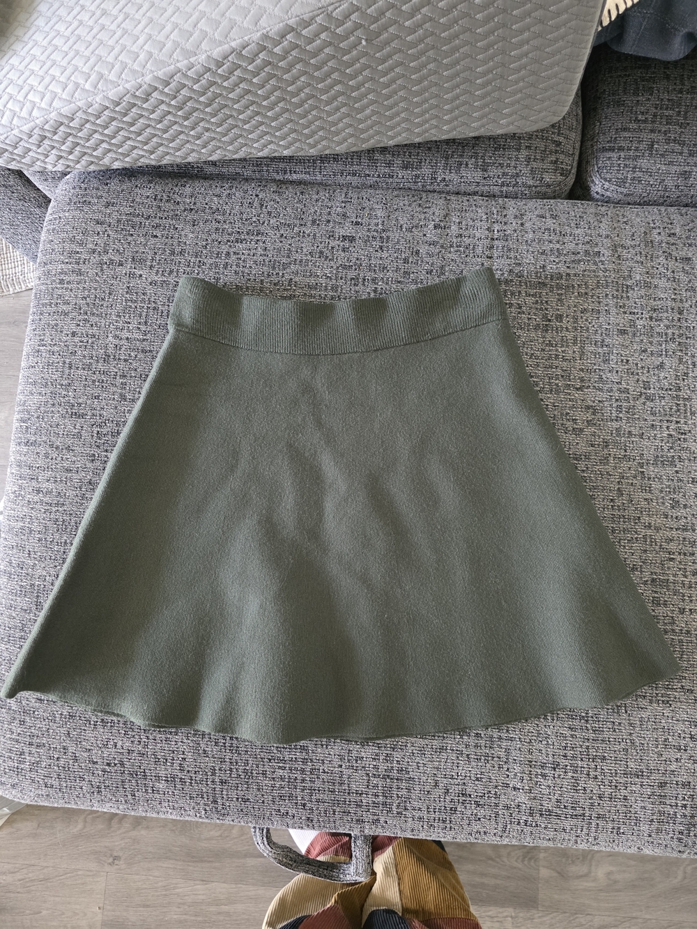 Olive Green Skater Skirt Mini Skirt Womens Size Small